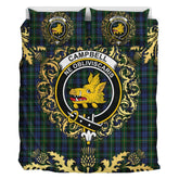 Campbell of Argyll 01 Tartan Crest Bedding Set - Golden Thistle Style